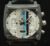 Relógio Tag Heuer Calibre 36 Branco faixa azul e preta