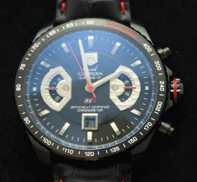 Rel gio Tag Heuer Grand Carrera Calibre 17 PVD Preto Couro Loja